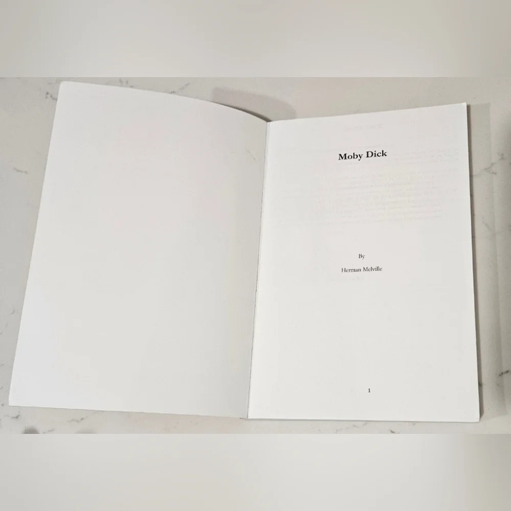 Moby Dick Herman Melville Paperback Coffee Table Book Classic Novel BOGO